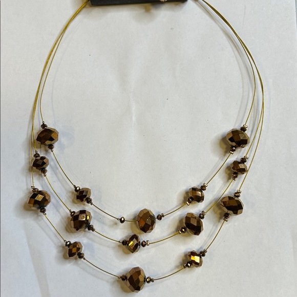 Vintage Charles Klein Brown Beaded Necklace And Earring Set - Picture 3 of 8